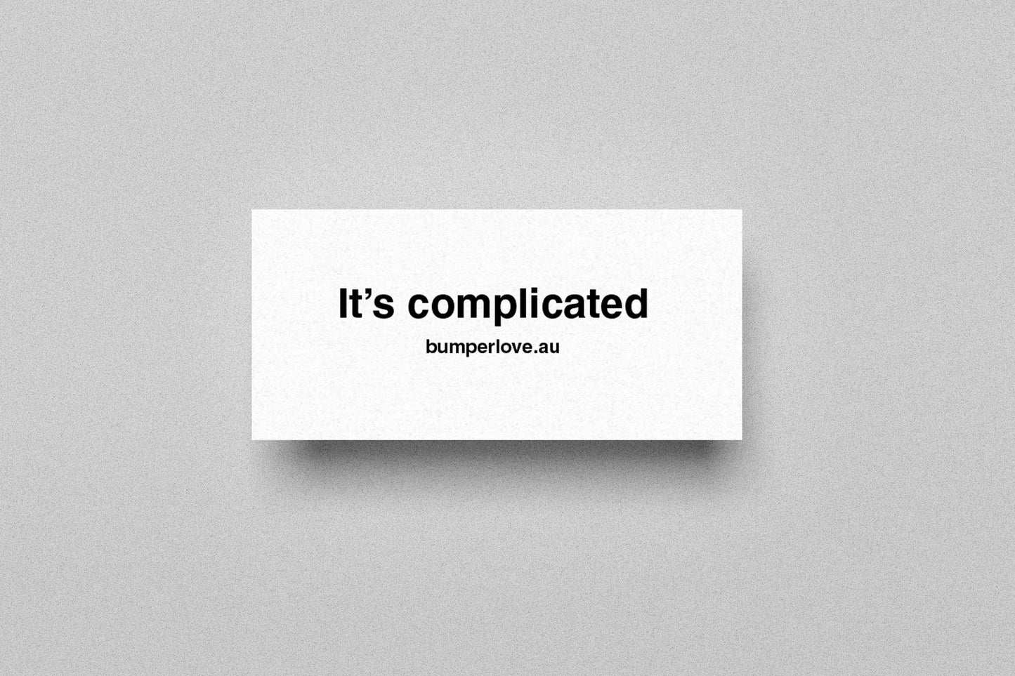 It's complicated