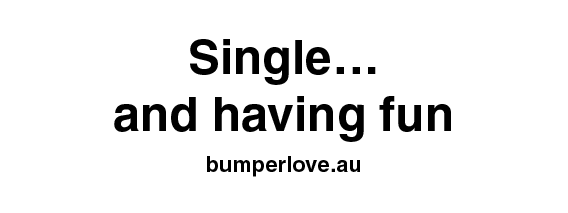  Single and having fun bumperlove sticker