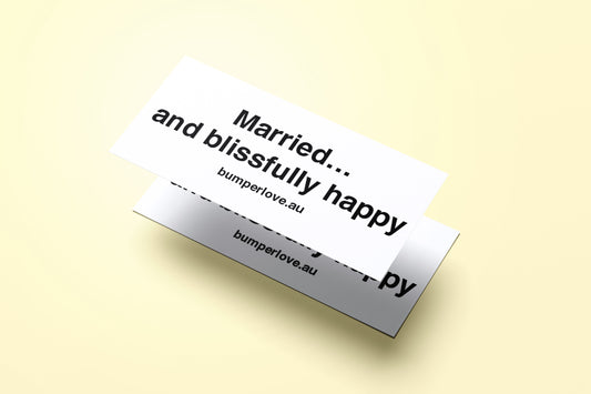 Married and blissfully happy stickers